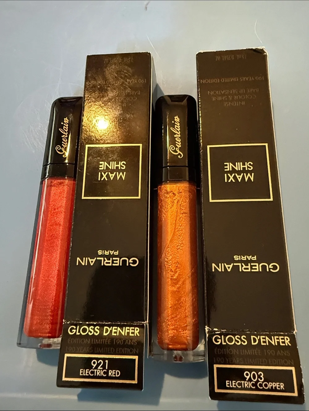 GUERLAIN Gloss D'Enfer Maxi Shine Lip Gloss Duo — Electric Red & Electric Copper